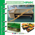 pinewood vege rack for hypermarket/fruit display stand for supermarket